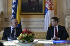 4 February 2013 National Assembly Speaker MA Nebojsa Stefanovic in meeting with the Chairman of the Council of Ministers of Bosnia and Herzegovina, Vjekoslav Bevanda (photo TANJUG)